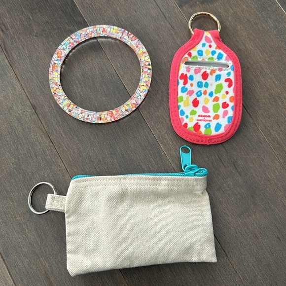 ALL SHE WROTE NOTES Confetti Happiness Bundle Hand Sanitizer Pouch Wrist Keyring - Picture 3 of 8